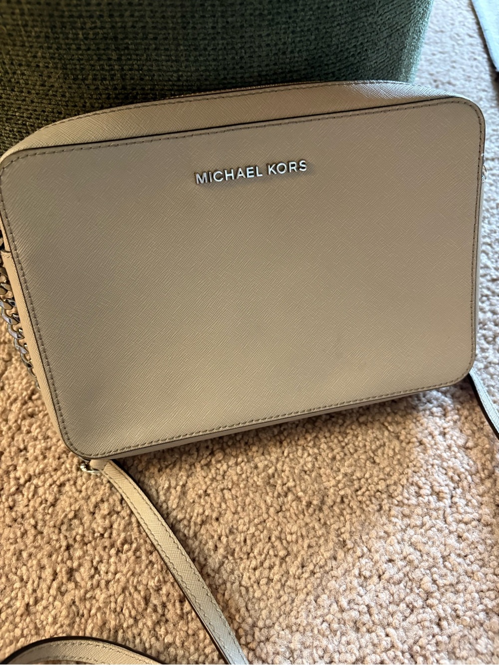 Michael Kors Small Crossbody Bag in Light Taupe